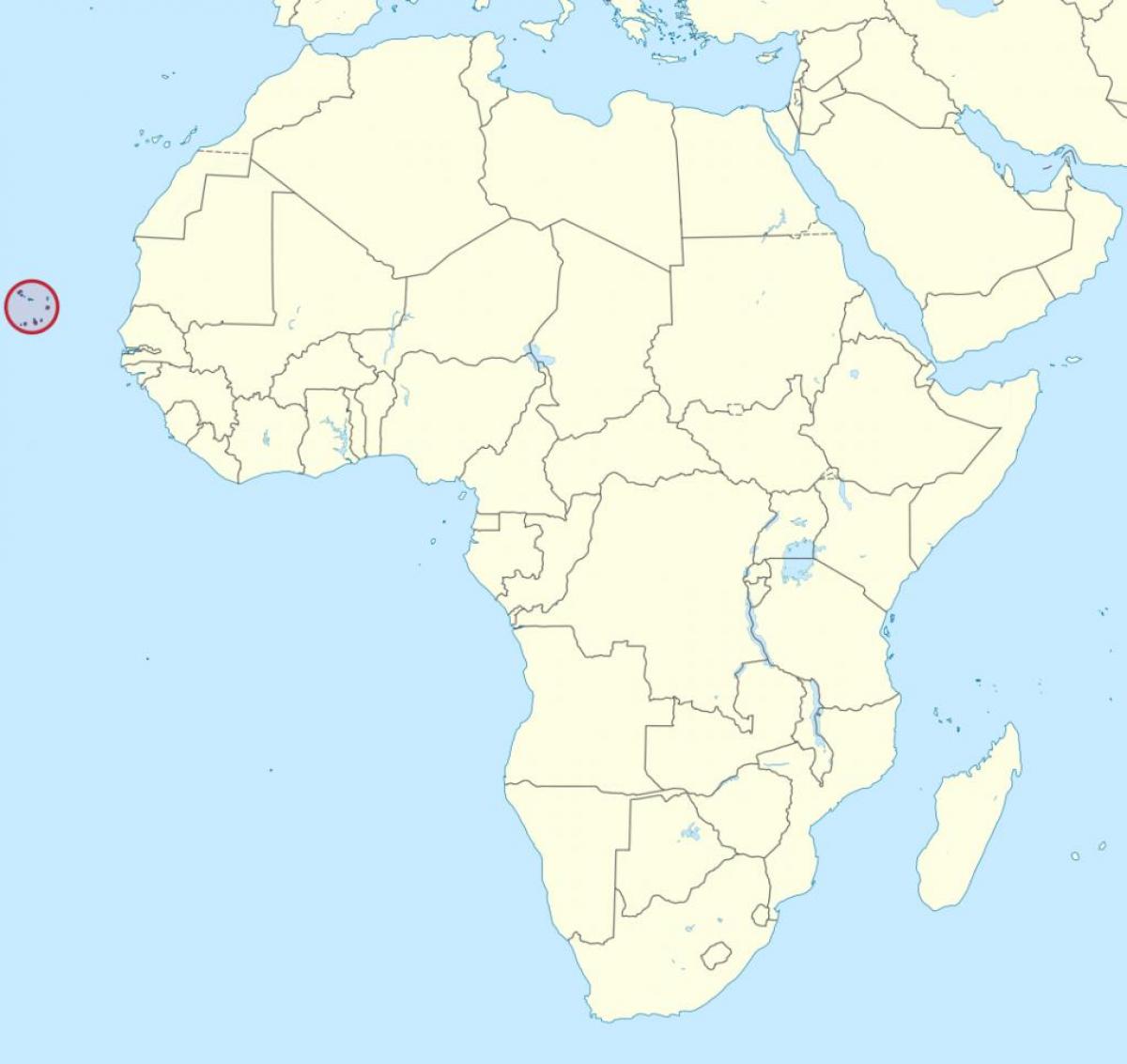 Cabo Verde afrikos žemėlapis